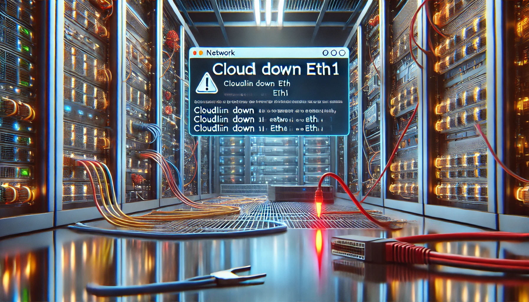 cloudlin down eth1